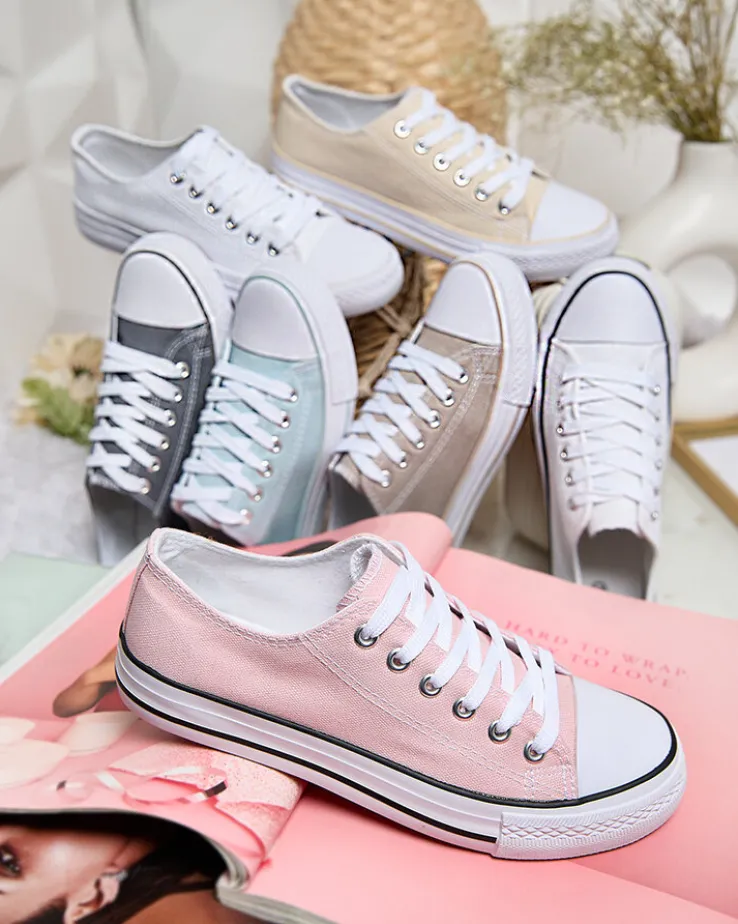 Royalfashion Damskie klasyczne sznurowane trampki Ogisea