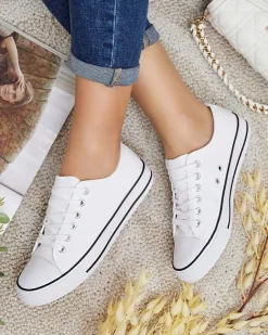 Royalfashion Damskie klasyczne sznurowane trampki Ogisea