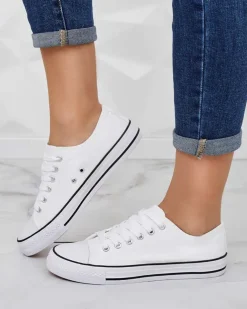 Royalfashion Damskie klasyczne sznurowane trampki Ogisea