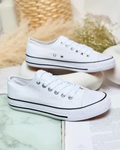 Royalfashion Damskie klasyczne sznurowane trampki Ogisea