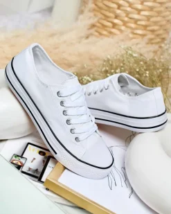 Royalfashion Damskie klasyczne sznurowane trampki Ogisea