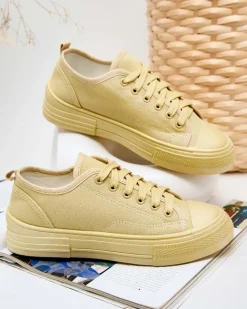 Royalfashion Damskie klasyczne sznurowane trampki Seleas