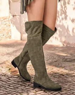 Royalfashion Damskie kozaki eko zamszowe Elayna