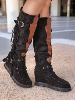 Royalfashion Damskie kozaki na koturnie Geroses