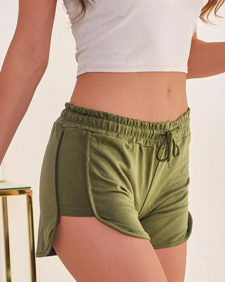 Royalfashion Damskie krótkie spodenki z naszywką