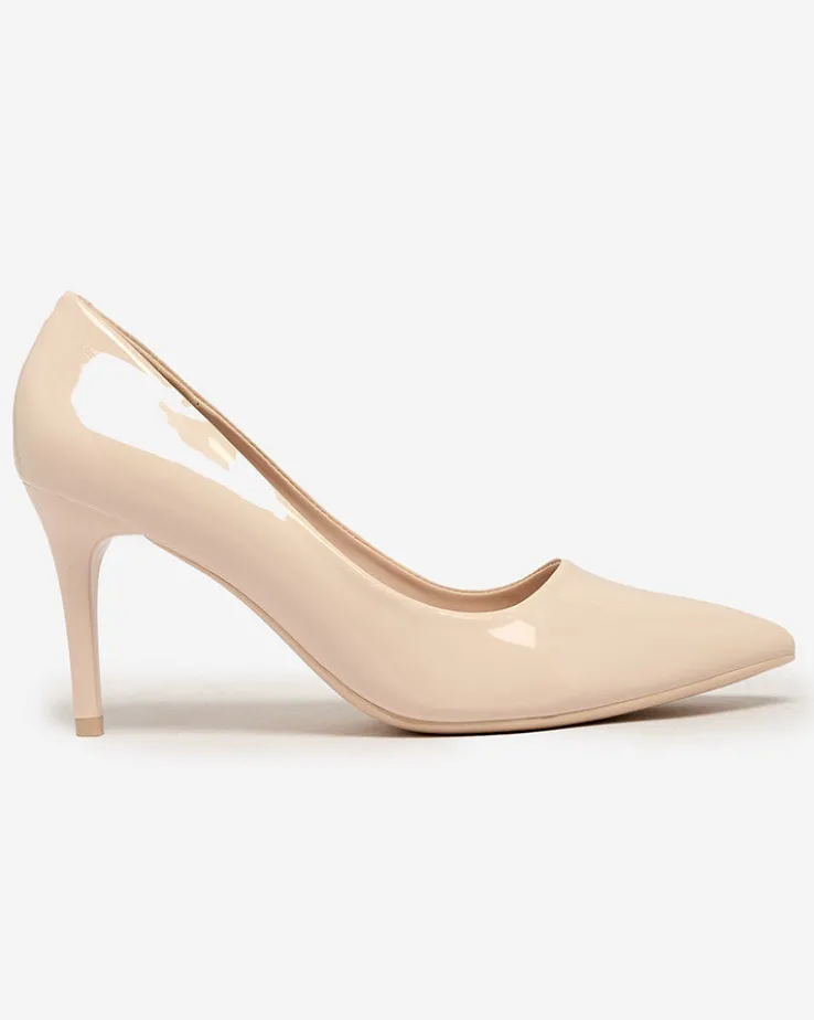 Royalfashion Damskie lakierowane czółenka na szpilce Emeriers