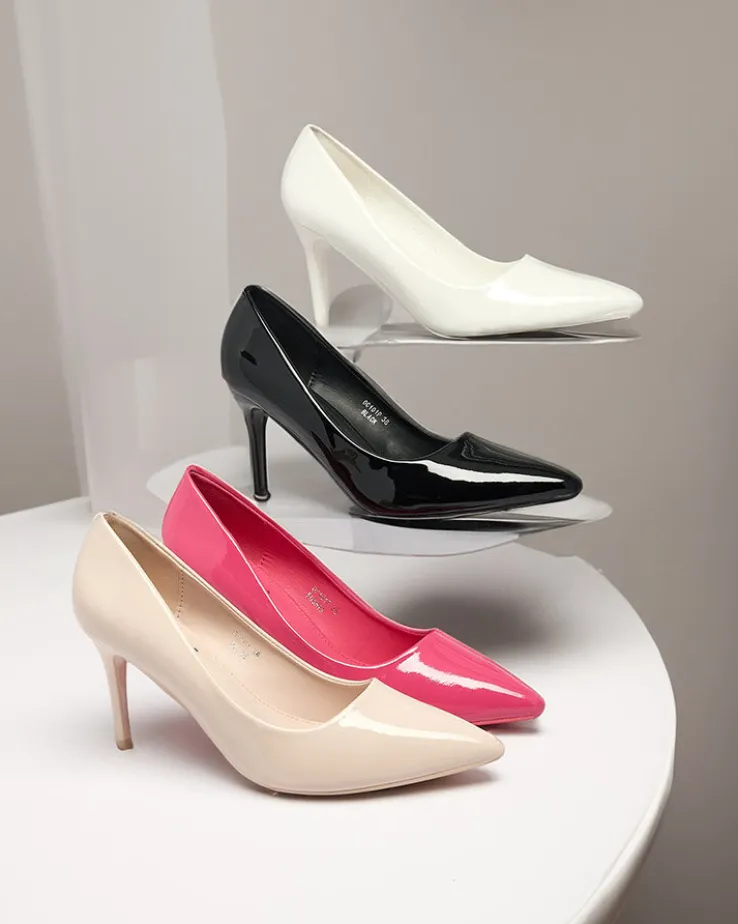 Royalfashion Damskie lakierowane czółenka na szpilce Emeriers