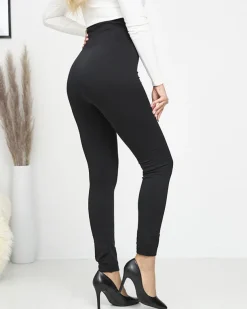 Royalfashion Damskie legginsy modelujące w kolorze czarnym