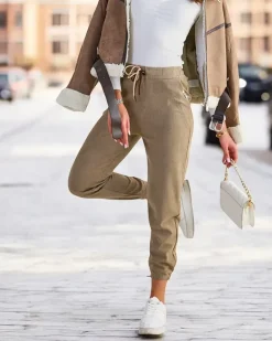 Royalfashion Damskie materiałowe spodnie typu bojówki