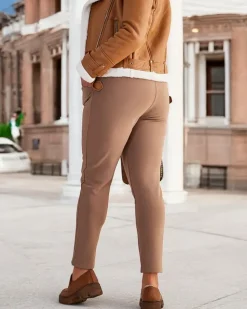 Royalfashion Damskie ocieplane spodnie typu tregginsy PLUS SIZE