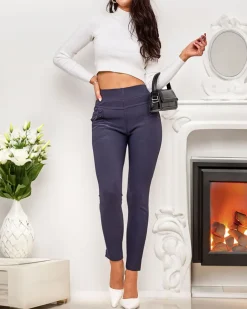 Royalfashion Damskie ocieplane spodnie typu tregginsy