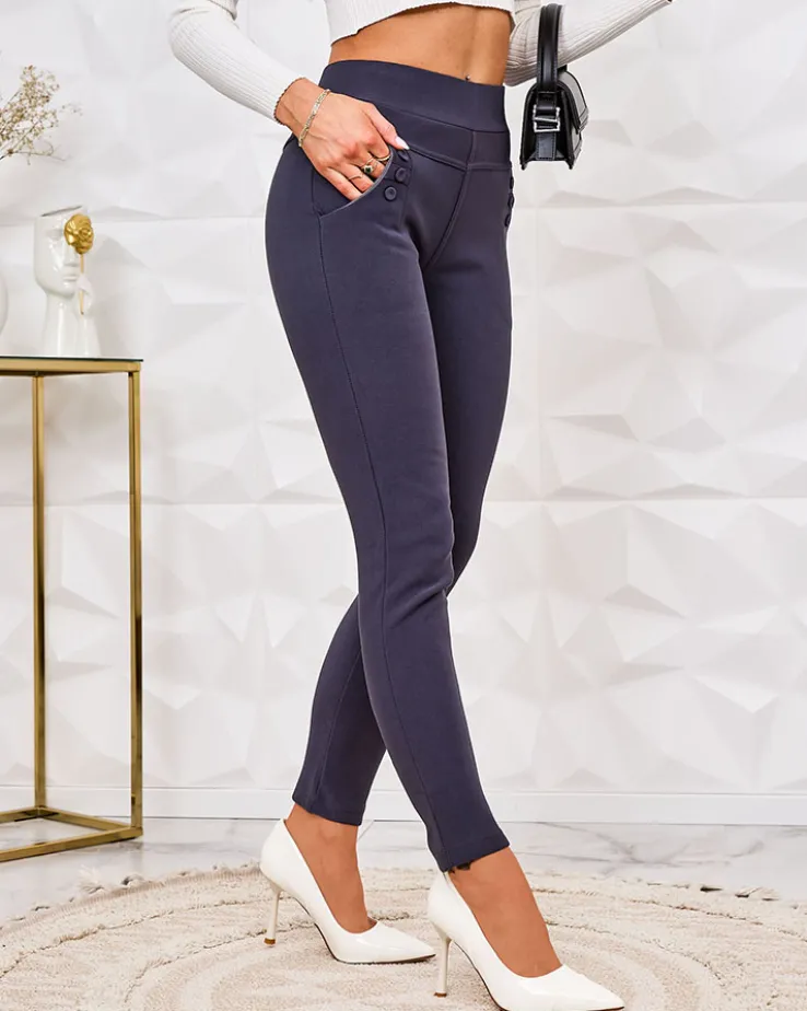 Royalfashion Damskie ocieplane spodnie typu tregginsy