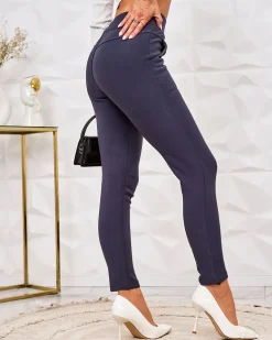 Royalfashion Damskie ocieplane spodnie typu tregginsy