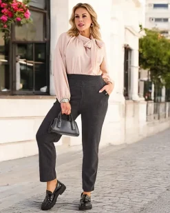 Royalfashion Damskie ocieplane tregginsy w kropki PLUS SIZE