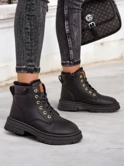 Royalfashion Damskie ocieplane botki typu trapery Radoras