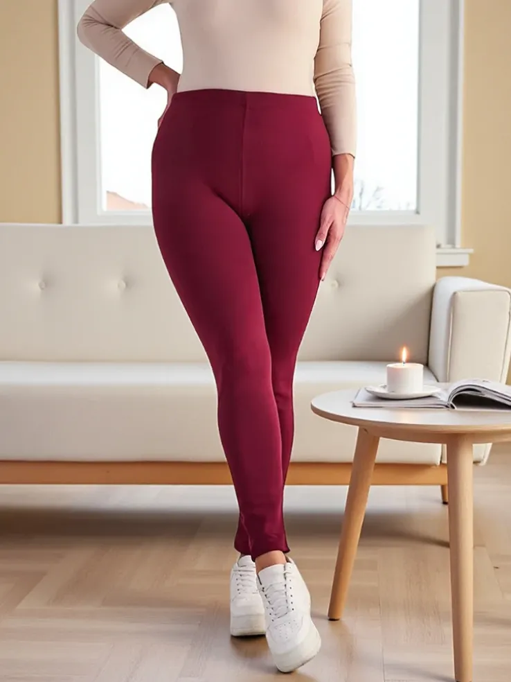 Royalfashion Damskie ocieplane spodnie typu tregginsy PLUS SIZE