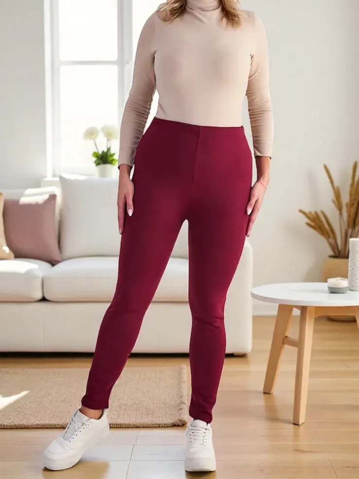 Royalfashion Damskie ocieplane spodnie typu tregginsy PLUS SIZE