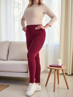 Royalfashion Damskie ocieplane spodnie typu tregginsy PLUS SIZE