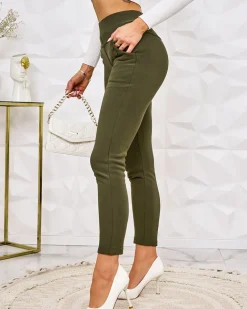 Royalfashion Damskie ocieplane spodnie typu tregginsy