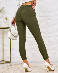 Royalfashion Damskie ocieplane spodnie typu tregginsy