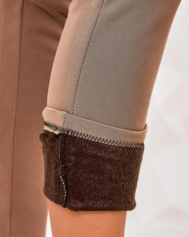 Royalfashion Damskie ocieplane spodnie typu tregginsy