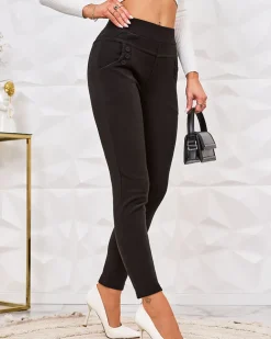 Royalfashion Damskie ocieplane spodnie typu tregginsy