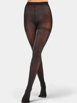 Royalfashion Damskie rajstopy z brokatem 20 DEN