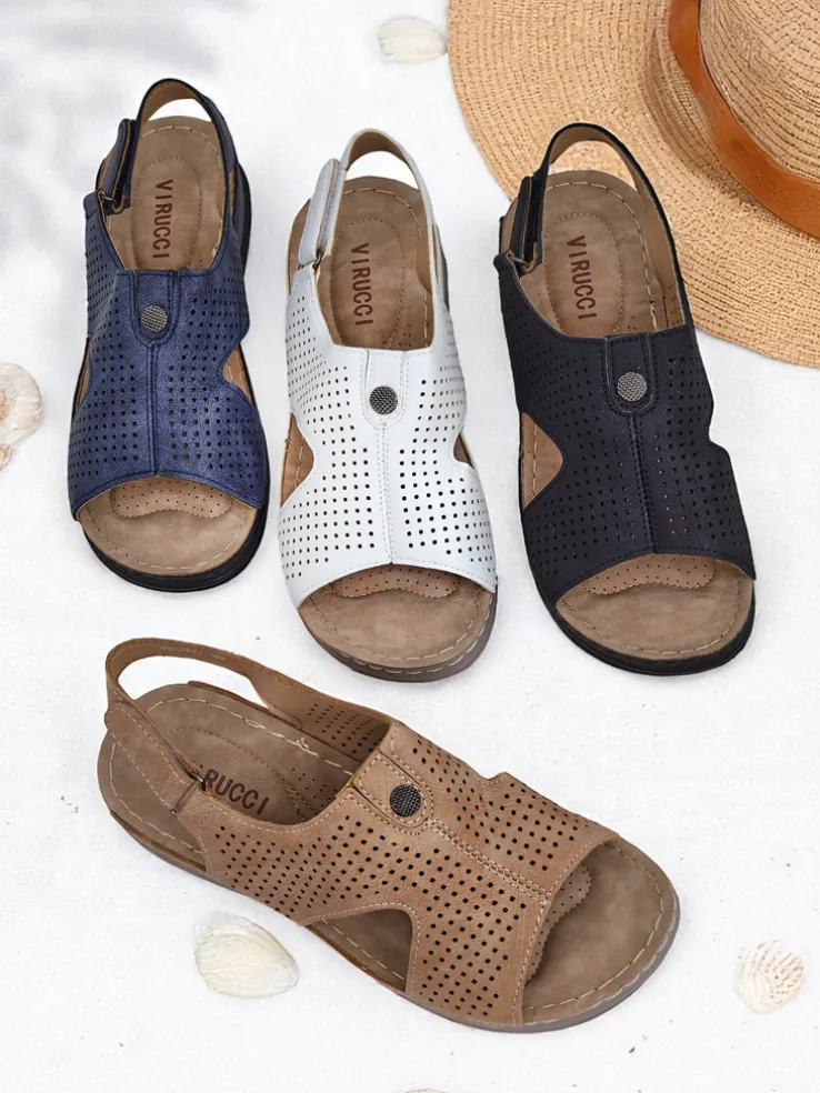 Royalfashion Damskie sandały ażurowe Leminni