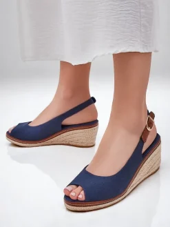 Royalfashion Damskie sandały na koturnie bez palca Tafenis