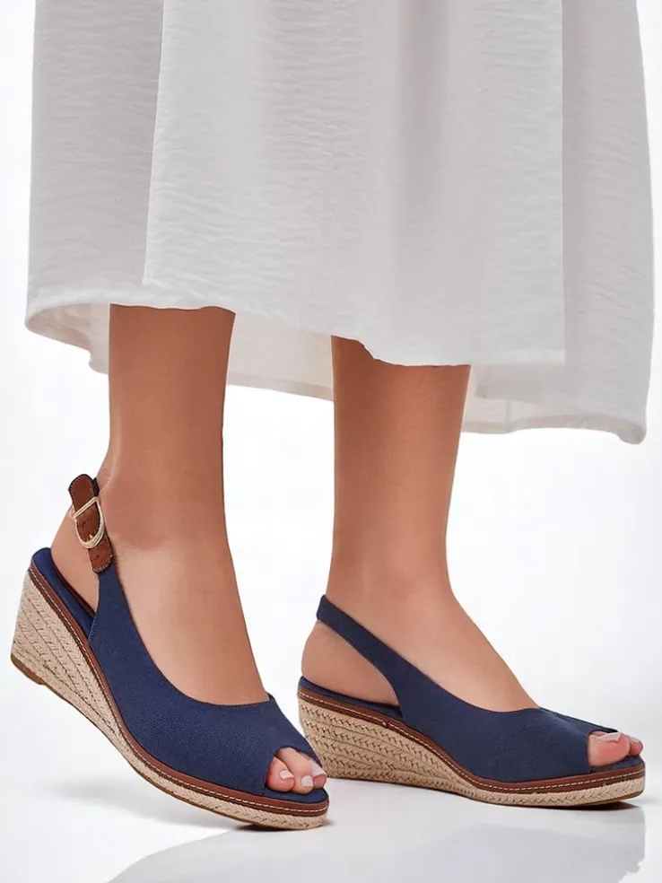 Royalfashion Damskie sandały na koturnie bez palca Tafenis