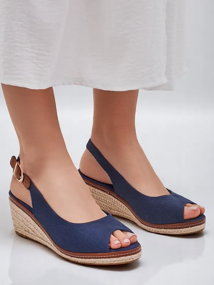 Royalfashion Damskie sandały na koturnie bez palca Tafenis