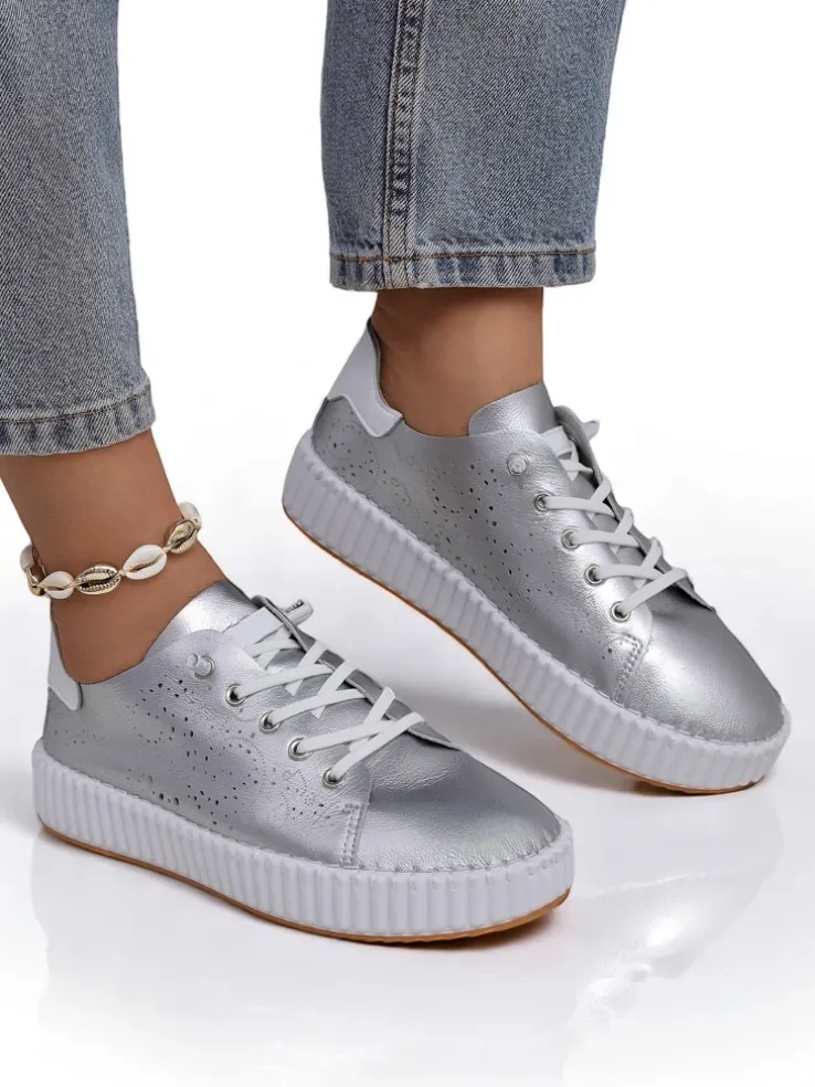 Royalfashion Damskie sneakersy ażurowe Luna Lace