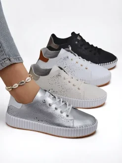 Royalfashion Damskie sneakersy ażurowe Luna Lace