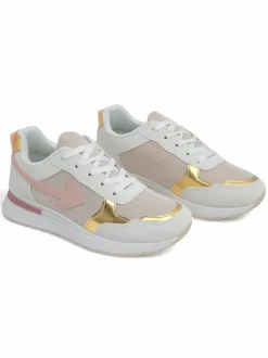 Royalfashion Damskie sportowe sneakersy z brokatem Berilane