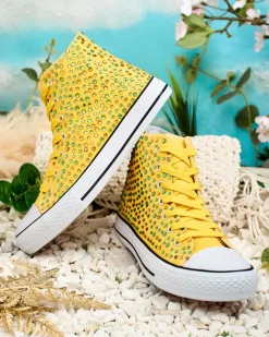 Royalfashion Damskie trampki z cekinami Szis