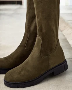 Royalfashion Damskie wsuwane kozaki za kolano Robus