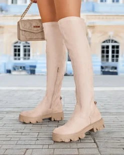 Royalfashion Damskie wsuwane kozaki za kolano Vianas