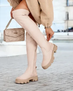 Royalfashion Damskie wsuwane kozaki za kolano Vianas