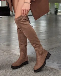 Royalfashion Damskie wsuwane kozaki za kolano Robus