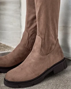 Royalfashion Damskie wsuwane kozaki za kolano Robus