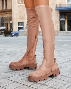 Royalfashion Damskie wsuwane kozaki za kolano Vianas