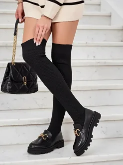 Royalfashion Damskie wsuwane kozaki za kolano Rufies