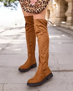 Royalfashion Damskie wsuwane kozaki za kolano Robus