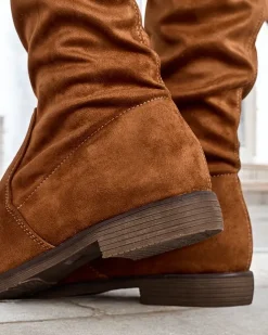 Royalfashion Damskie wsuwane kozaki za kolano Lianas