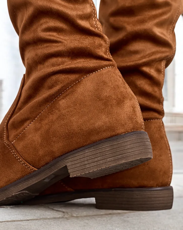 Royalfashion Damskie wsuwane kozaki za kolano Lianas