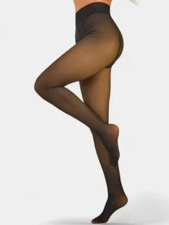 Royalfashion Damskie zimowe rajstopy ocieplane