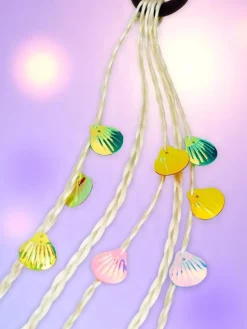 Royalfashion Doczepiane warkoczyki na gumce z muszelkami