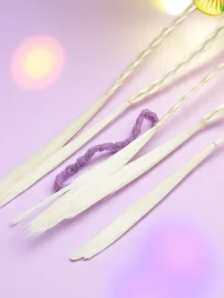 Royalfashion Doczepiane warkoczyki na gumce z muszelkami