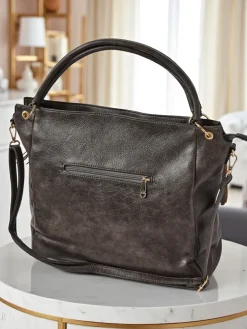 Royalfashion Duża torebka damska eko skórzana shopper FringeCharm