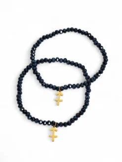 Royalfashion Dwie Bransoletki damskie z zawieszką kotwicy